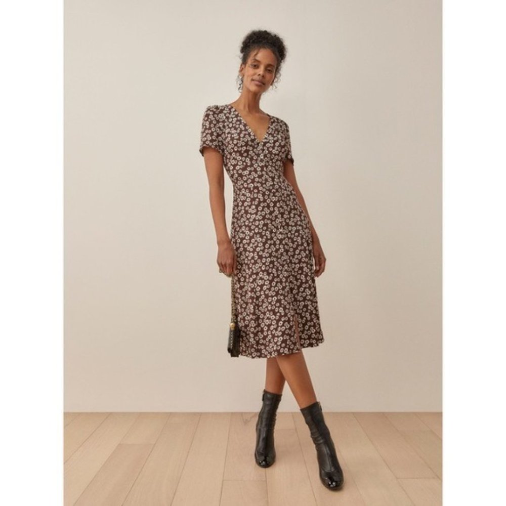 Reformation Locklin Dress in Maple